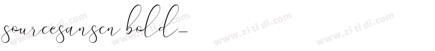 sourcesanscn bold字体转换